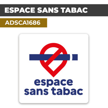Autocollant | ESPACE SANS TABAC | Interdiction de Fumer