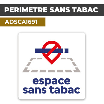 Autocollant | PERIMETRE SANS TABAC | Interdiction de Fumer