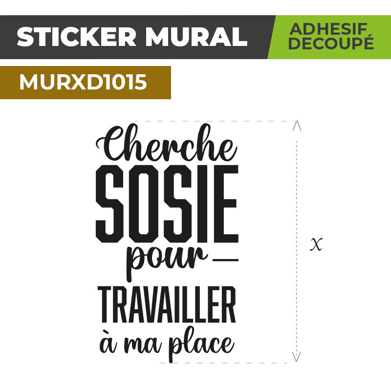 Sticker Mural | CHERCHE SOSIE | Adhésif Découpé
