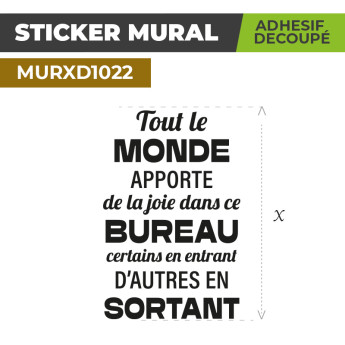 Sticker Mural | LA JOIE AU BUREAU | Adhésif Découpé