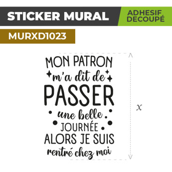 Sticker Mural | BELLE JOURNÉE | Adhésif Découpé