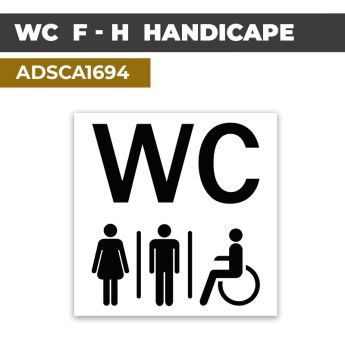 Autocollant | WC F-H-HANDICAP | Toilette Handicapé| ADSCA1694