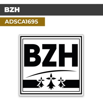 Autocollant | BZH | Bretagne Hermine| ADSCA1695
