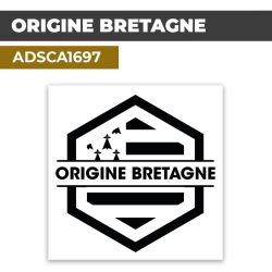 Autocollant | Origine BRETAGNE | Drapeau Breton| ADSCA1697