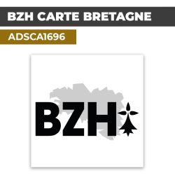 Autocollant | BZH | Bretagne Hermine| ADSCA1696
