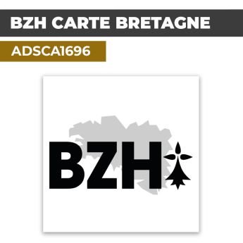 Autocollant | BZH | Bretagne Hermine| ADSCA1696