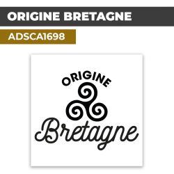 Autocollant | Origine BRETAGNE | Triskel| ADSCA1698