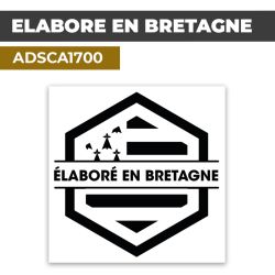 Autocollant | Elaboré en BRETAGNE | Drapeau Breton| ADSCA1700