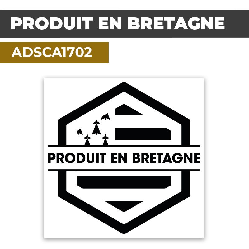 Autocollant | Produit en BRETAGNE | Drapeau Breton| ADSCA1702