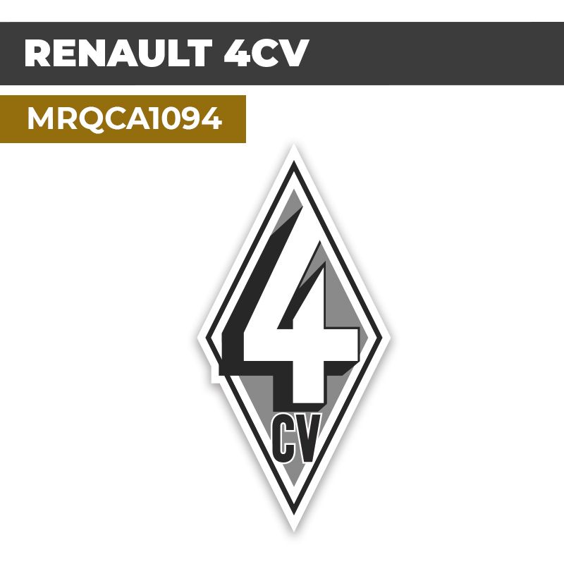 Autocollant RENAULT 4CV | Stickers Logo Vintage | MRQCA1094