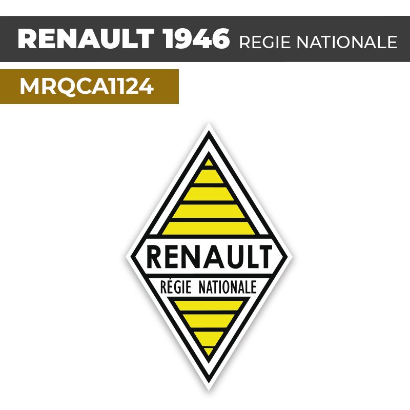 Autocollant RENAULT 1946 | Stickers Logo Régie Nationale 1946 | MRQCA1124
