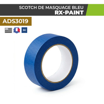Ruban adhésif de masquage bleu