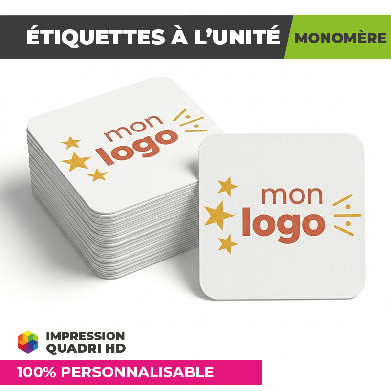 Étiquettes personnalisées monomère