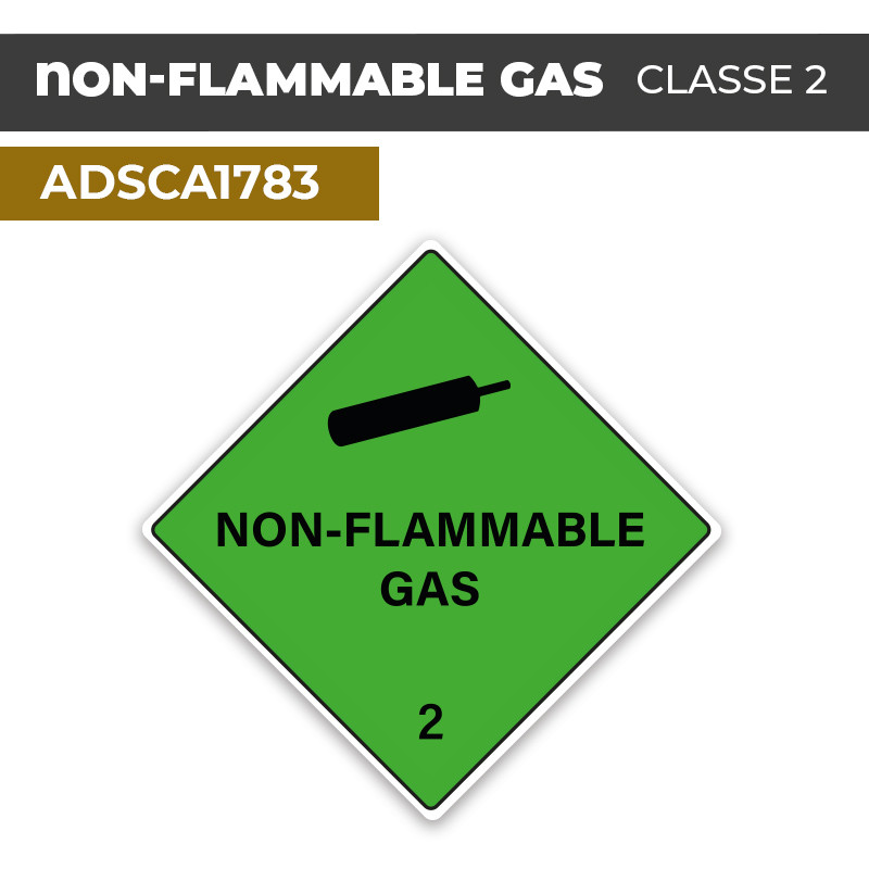 Autocollant NON FLAMMABLE GAS | Classe 2 | ADSCA1783