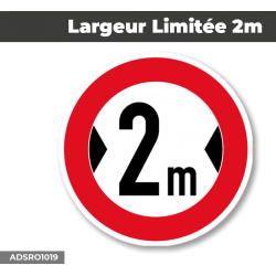 Autocollant - Panneau | LARGEUR LIMITEE 2m | Format Rond