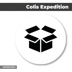 Autocollant - Panneau | COLIS EXPEDITION | Format Rond