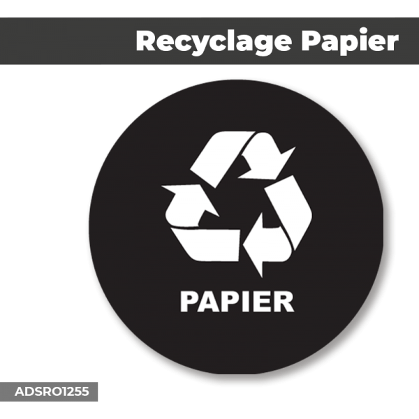 Signalétique, Recyclage Papier, Autocollant Imprimé