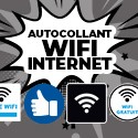 Autocollant Wifi et Internet
